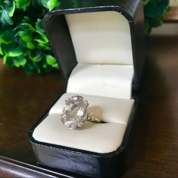 Large White Quartz Ring - 1/2CT - Picture 6 of 8